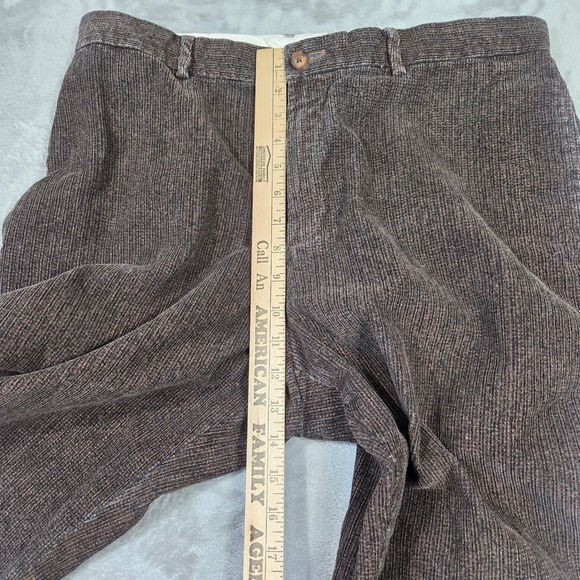 Eddie Bauer Mens Brown Corduroy Pants 34x30 Straight Cotton Vintage 90s Eclectic - Picture 3 of 8